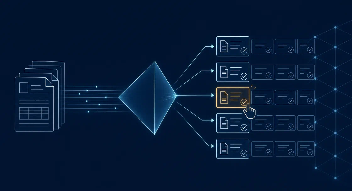 Documents passing through a structured AI intake flow with attorney approval